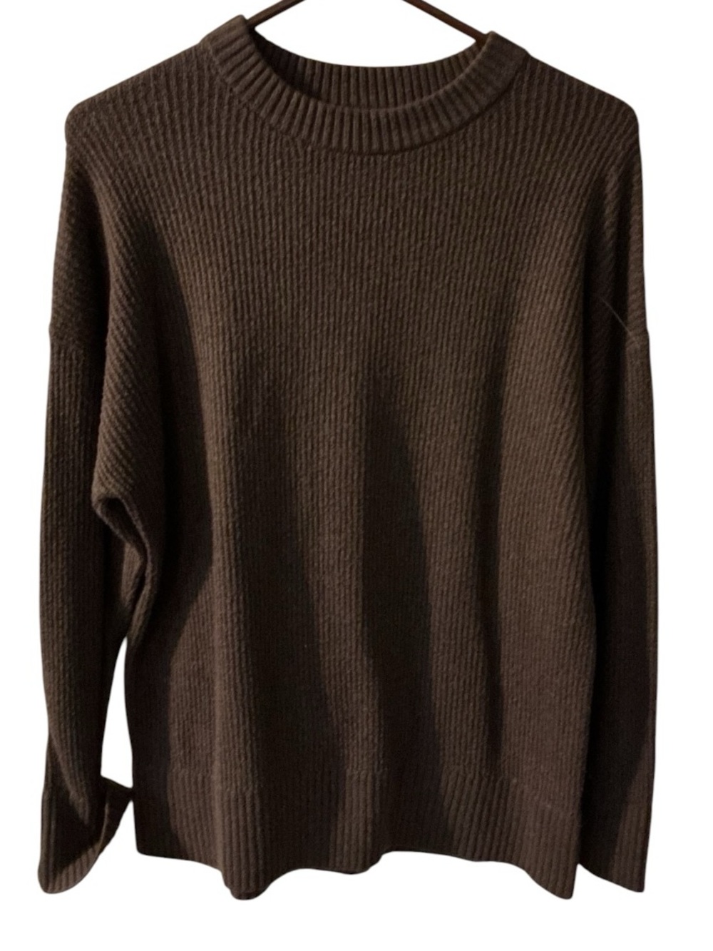 🙋🏻♀️Old Navy SoSoft Brown Ribbed Crewneck Sweater